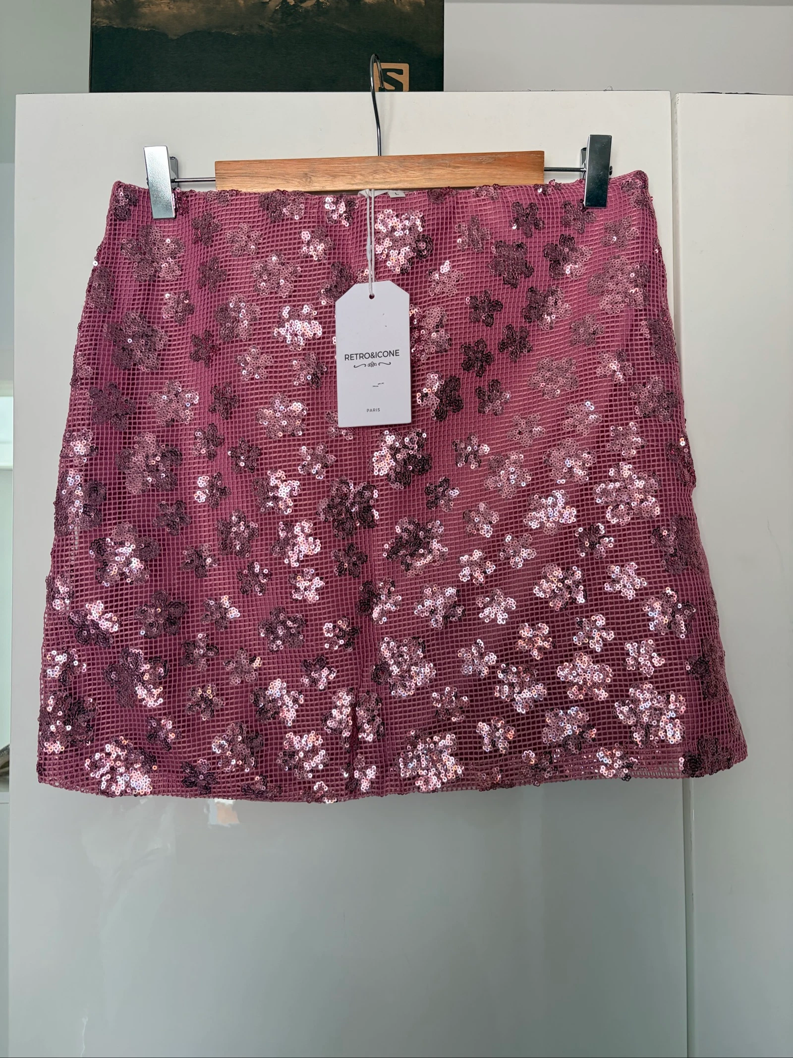Mini-rok met pailletten Icone&Retro – nieuw met label – photo 2